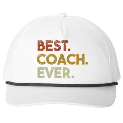 Best Coach Ever Gift For Sports Coach Gift Snapback Five-Panel Rope Hat