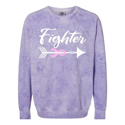 Breast Cancer Fighter Colorblast Crewneck Sweatshirt