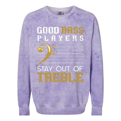 Bass Clef Funny Bass Player Gift Bass Guitar Colorblast Crewneck Sweatshirt