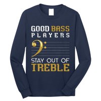 Bass Clef Funny Bass Player Gift Bass Guitar Long Sleeve Shirt