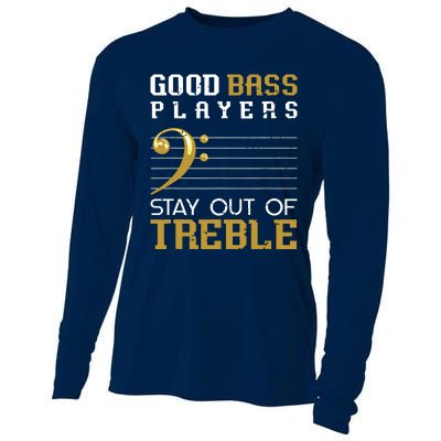 Bass Clef Funny Bass Player Gift Bass Guitar Cooling Performance Long Sleeve Crew