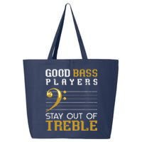 Bass Clef Funny Bass Player Gift Bass Guitar 25L Jumbo Tote