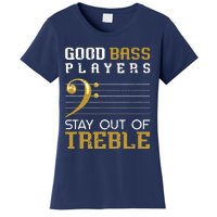 Bass Clef Funny Bass Player Gift Bass Guitar Women's T-Shirt