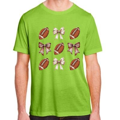 Brown Coquette Football Football Mom Sports Mom Adult ChromaSoft Performance T-Shirt