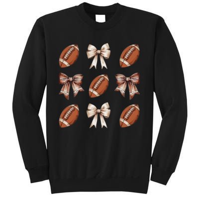 Brown Coquette Football Football Mom Sports Mom Sweatshirt