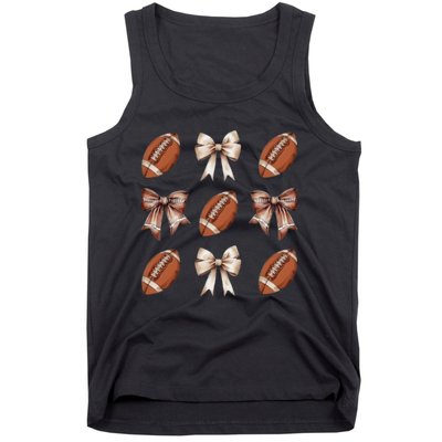 Brown Coquette Football Football Mom Sports Mom Tank Top