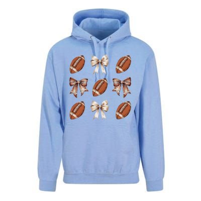 Brown Coquette Football Football Mom Sports Mom Unisex Surf Hoodie