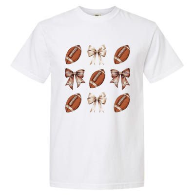 Brown Coquette Football Football Mom Sports Mom Garment-Dyed Heavyweight T-Shirt