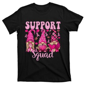 Breast Cancer For Gnomes Support Squad Gnomies T-Shirt