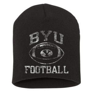 Byu C.O.U.G.A.R.S Football Intensity Blue Short Acrylic Beanie