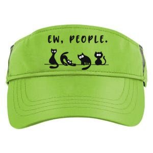 Black Ca Funny Ew People Meowy Cat Lovers Gift Adult Drive Performance Visor