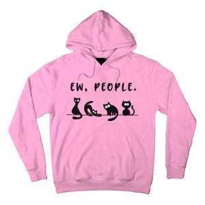 Black Ca Funny Ew People Meowy Cat Lovers Gift Hoodie