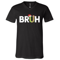 Bruh Christmas Funny Christmas V-Neck T-Shirt