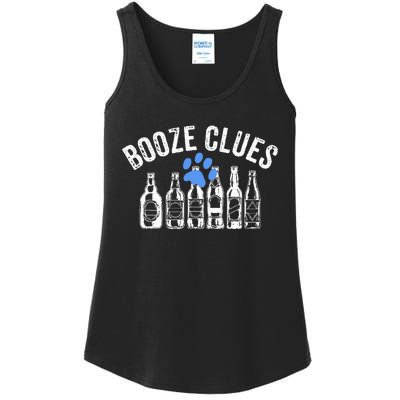 Booze Clues Funny Drinking Vintage Adult Humor Ladies Essential Tank