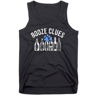 Booze Clues Funny Drinking Vintage Adult Humor Tank Top