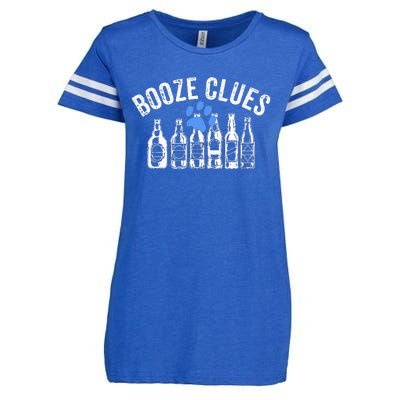 Booze Clues Funny Drinking Vintage Adult Humor Enza Ladies Jersey Football T-Shirt