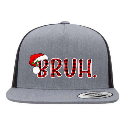 Bruh Christmas Funny Christmas Flat Bill Trucker Hat