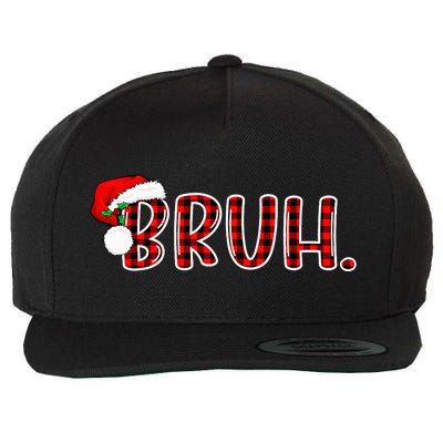 Bruh Christmas Funny Christmas Wool Snapback Cap