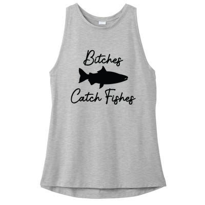 Bitches Catch Fishes Ladies PosiCharge Tri-Blend Wicking Tank