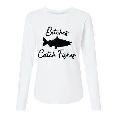 Bitches Catch Fishes Womens Cotton Relaxed Long Sleeve T-Shirt