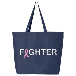 Breast Cancer Fighter World Cancer Day Pink Ribbon 25L Jumbo Tote