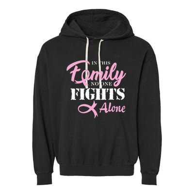 Breast Cancer Fight Cancer Ribbon Garment-Dyed Fleece Hoodie