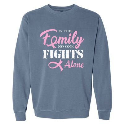 Breast Cancer Fight Cancer Ribbon Garment-Dyed Sweatshirt