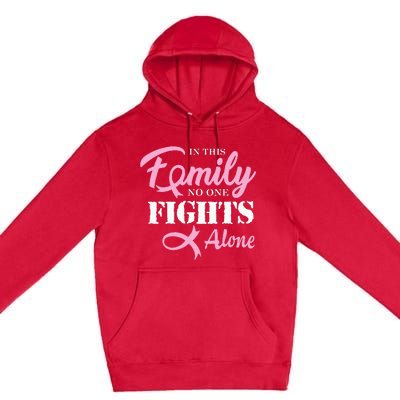 Breast Cancer Fight Cancer Ribbon Premium Pullover Hoodie