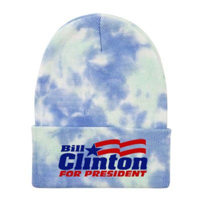 Bill Clinton For President Campaign Tie Dye 12in Knit Beanie