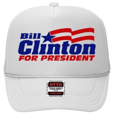 Bill Clinton For President Campaign High Crown Mesh Back Trucker Hat