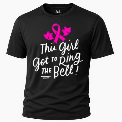 Breast Cancer Funny This Girl Got To Ring The Bell Chemo Grad Performance Shirt
