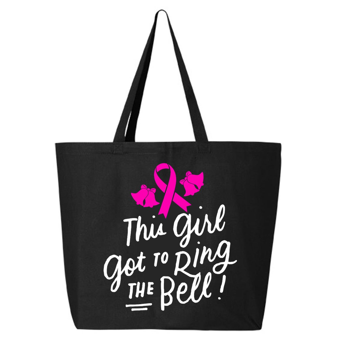 Breast Cancer Funny This Girl Got To Ring The Bell Chemo Grad 25L Jumbo Tote