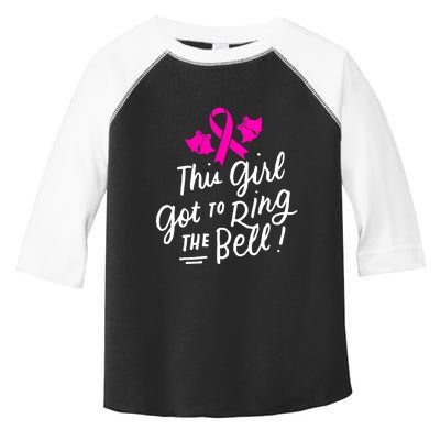 Breast Cancer Funny This Girl Got To Ring The Bell Chemo Grad Toddler Fine Jersey T-Shirt