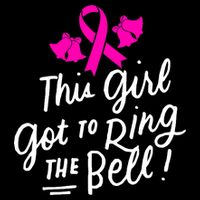 Breast Cancer Funny This Girl Got To Ring The Bell Chemo Grad Women's V-Neck T-Shirt