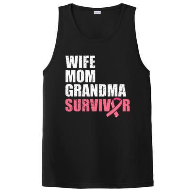 Breast Cancer Fighter  Wife Mom Grandma Survivor PosiCharge Competitor Tank