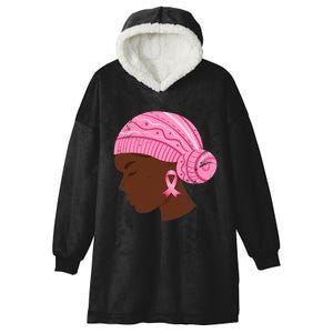 Breast Cancer Fighter Gift Breast Cancer Awareness Hooded Wearable Blanket