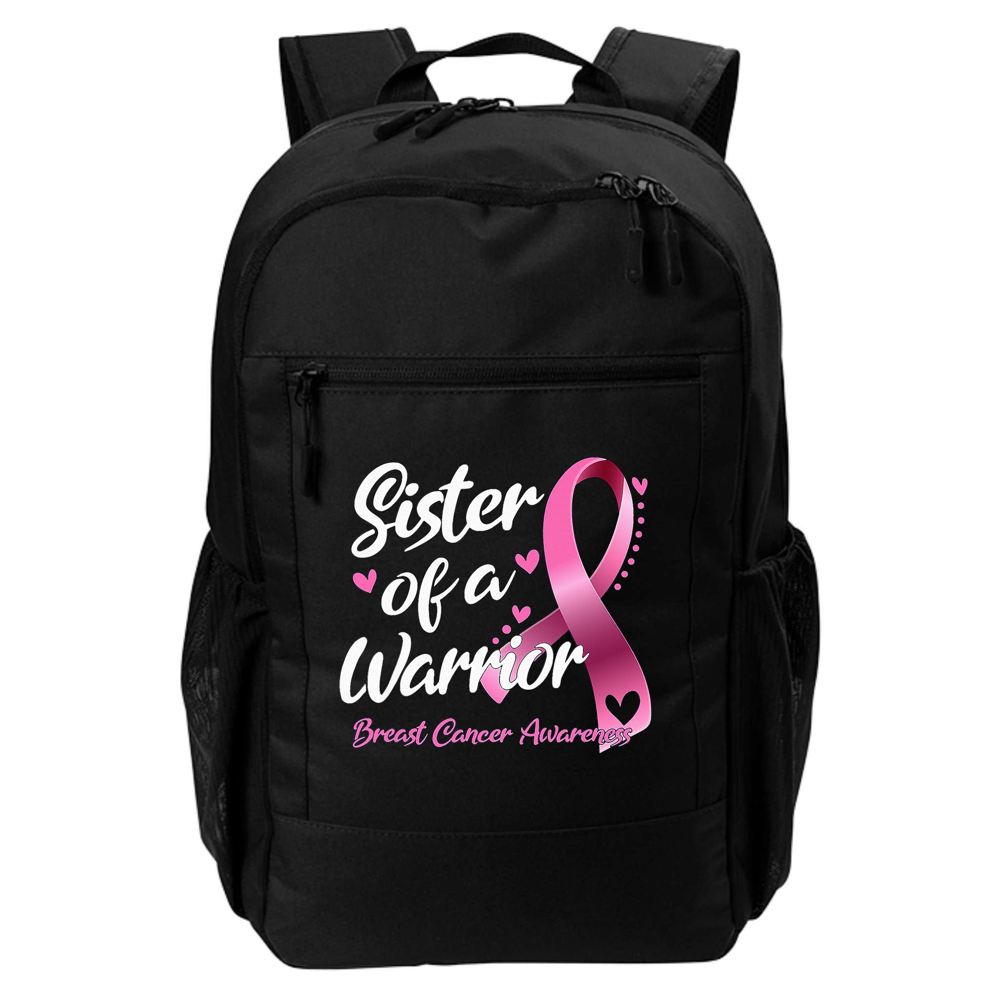 Breast Cancer Fighter Awareness Sister Of A Warrior Backpack