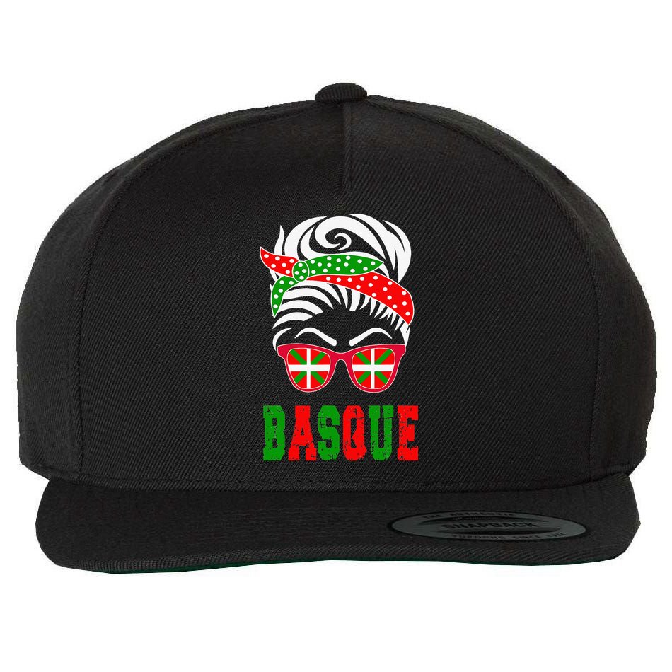 Basque Country Flag Basque Girl Wool Snapback Cap