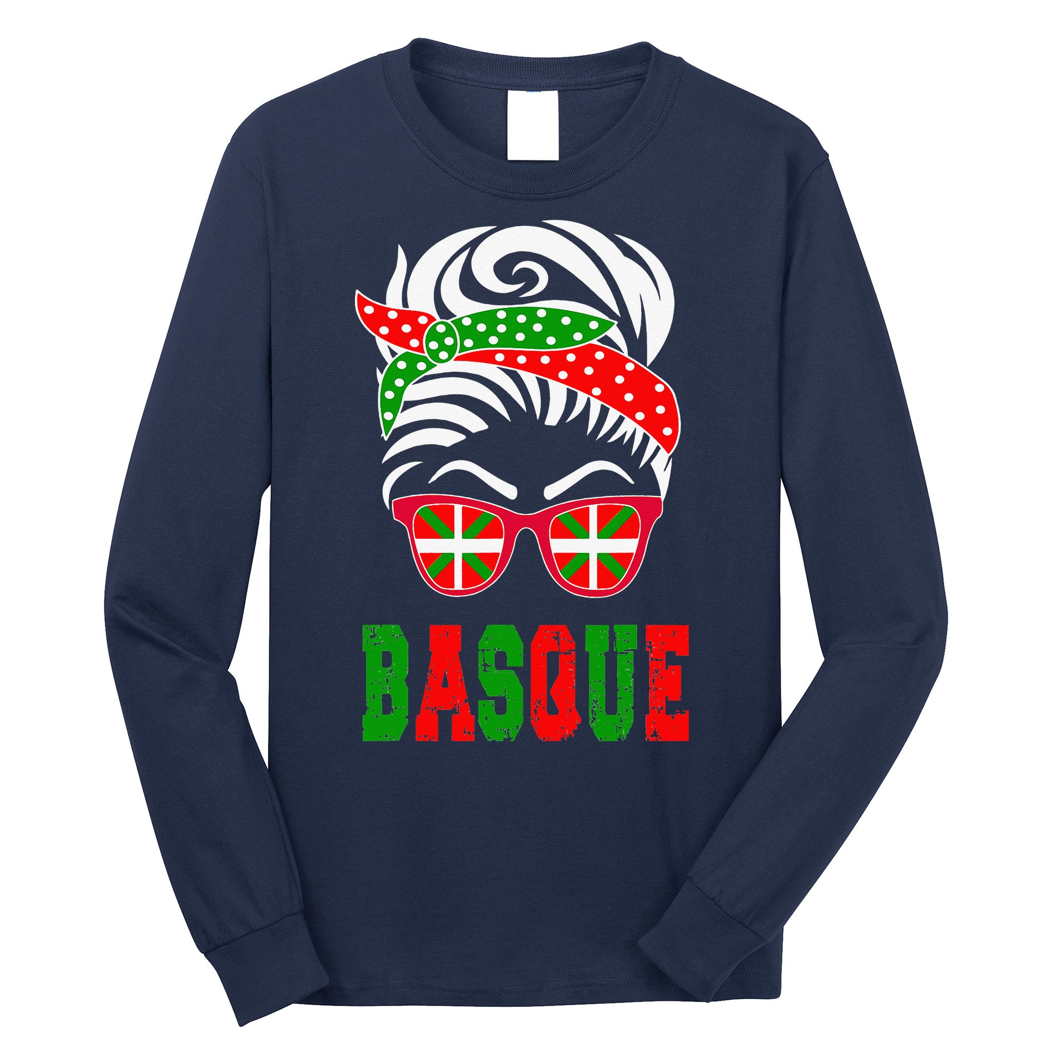 Basque Country Flag Basque Girl Long Sleeve Shirt