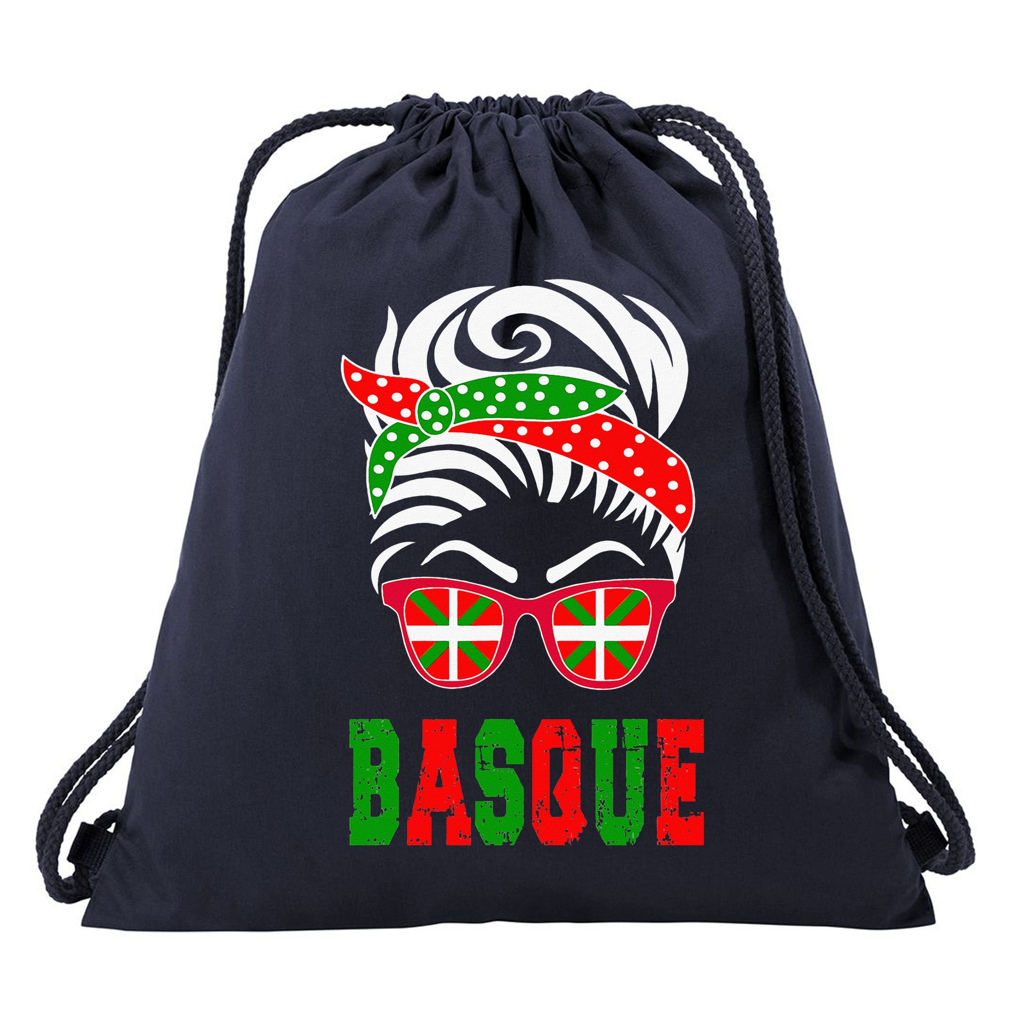 Basque Country Flag Basque Girl Drawstring Bag
