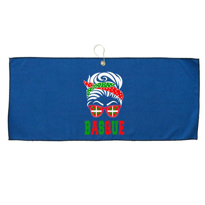 Basque Country Flag Basque Girl Large Microfiber Waffle Golf Towel