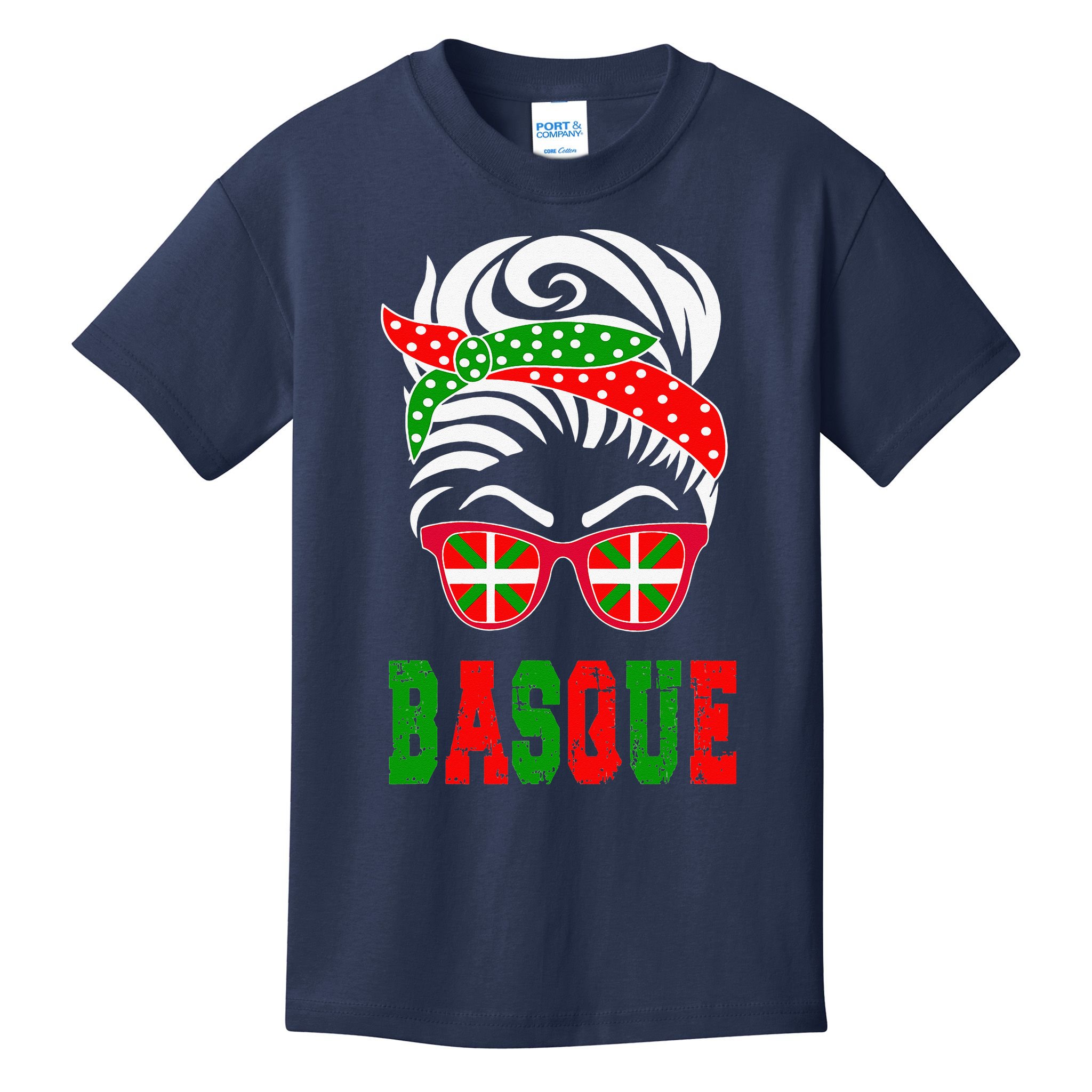 Basque Country Flag Basque Girl Kids T-Shirt