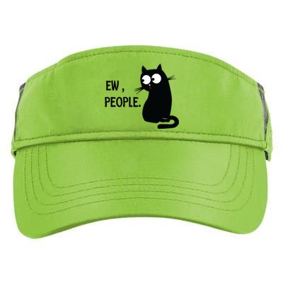 Black Cat Funny Ew People Meow Kitty Adult Drive Performance Visor