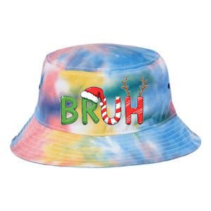 Bruh Christmas Funny Christmas Tie Dye Newport Bucket Hat