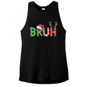 Bruh Christmas Funny Christmas Ladies PosiCharge Tri-Blend Wicking Tank