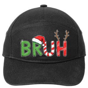 Bruh Christmas Funny Christmas 7-Panel Snapback Hat