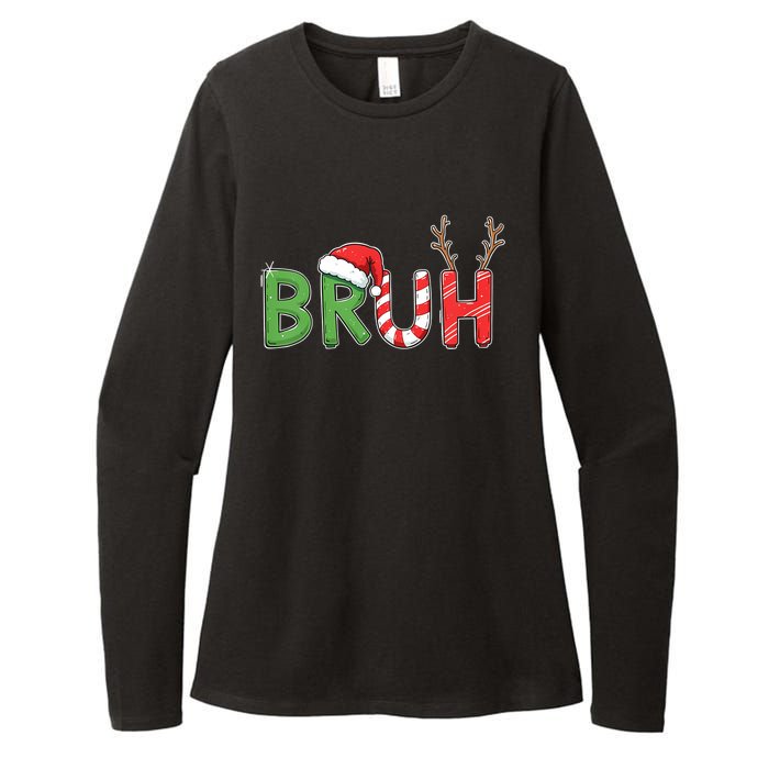 Bruh Christmas Funny Christmas Womens CVC Long Sleeve Shirt