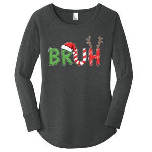 Bruh Christmas Funny Christmas Women's Perfect Tri Tunic Long Sleeve Shirt