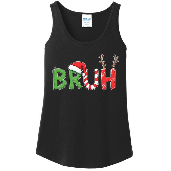 Bruh Christmas Funny Christmas Ladies Essential Tank