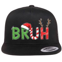 Bruh Christmas Funny Christmas Flat Bill Trucker Hat